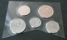 2024 Royal Mint Definitive BUNC 5 Coin Set From 1p to 20p