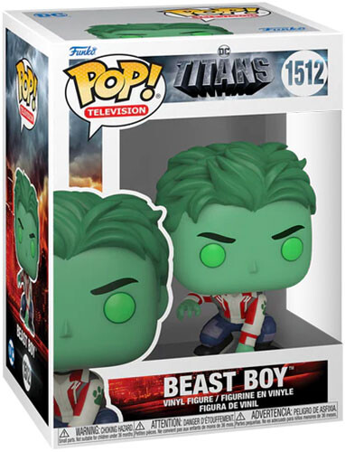 FUNKO POP! TELEVISION TITANS (1512) BEAST BOY VINYL FIGURE 9CM STATUA COLLEZIONE - Imagen 3 de 3