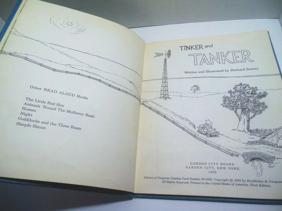МАСТЕРИТЬ И ТАНКЕР Ричард Скарри 1960 первое издание кролик бегемот HB - Изображение 3 из 4