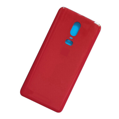 AAA Back Rear Glass Door Battery Cover Housing Case W/Glue For OnePlus  1+6 Red