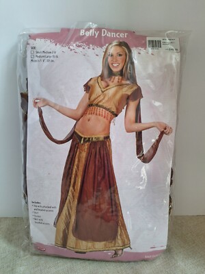 Fun World Exotic Belly Dancer Women's Halloween Costume Size Medium/Large 10-14