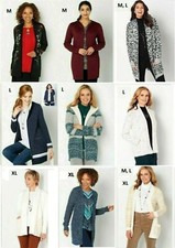 Choice of Ladies Long Sleeve Cardigan Sweaters in Sizes M, L, XL