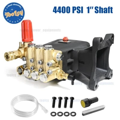 TOOLCY Pressure Washer Pump 3600-4400 PSI Max, 1" Shaft Horizontal Plunger 4 GPM
