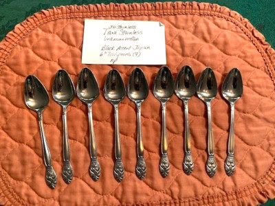 9 JH Fine Stainless Steel TIARA Black Accent Japan 6