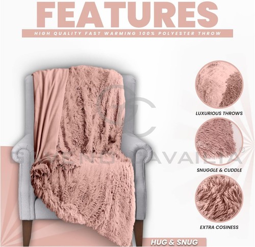 Hug Kuscheldecke Sherpa Fleece Decke Warm Schlafsofa Sofa Stuhl Kunstfell Überwürfe - Bild 15 von 31