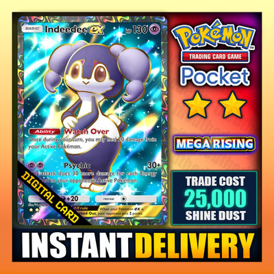 Pokemon TCG Pocket - Indeedee Ex - Full Art Card - Fast Trade - English  