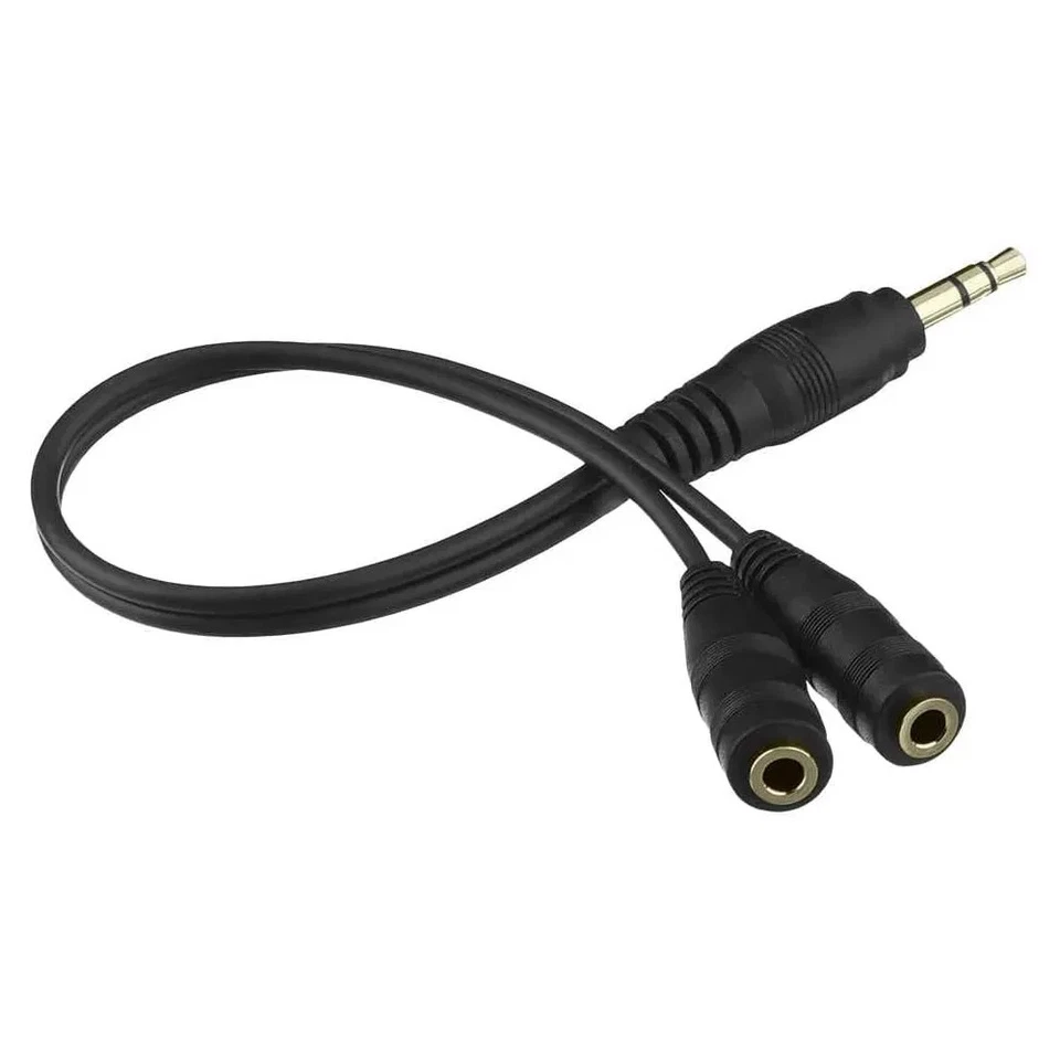Cable Duplicador Divisor audio auricular Jack 3.5mm 1 Macho a 2 Hembra REF722 - Imagen 3 de 3