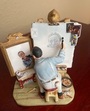Norman Rockwell - Triple Self-Portrait Figurine  (1982)
