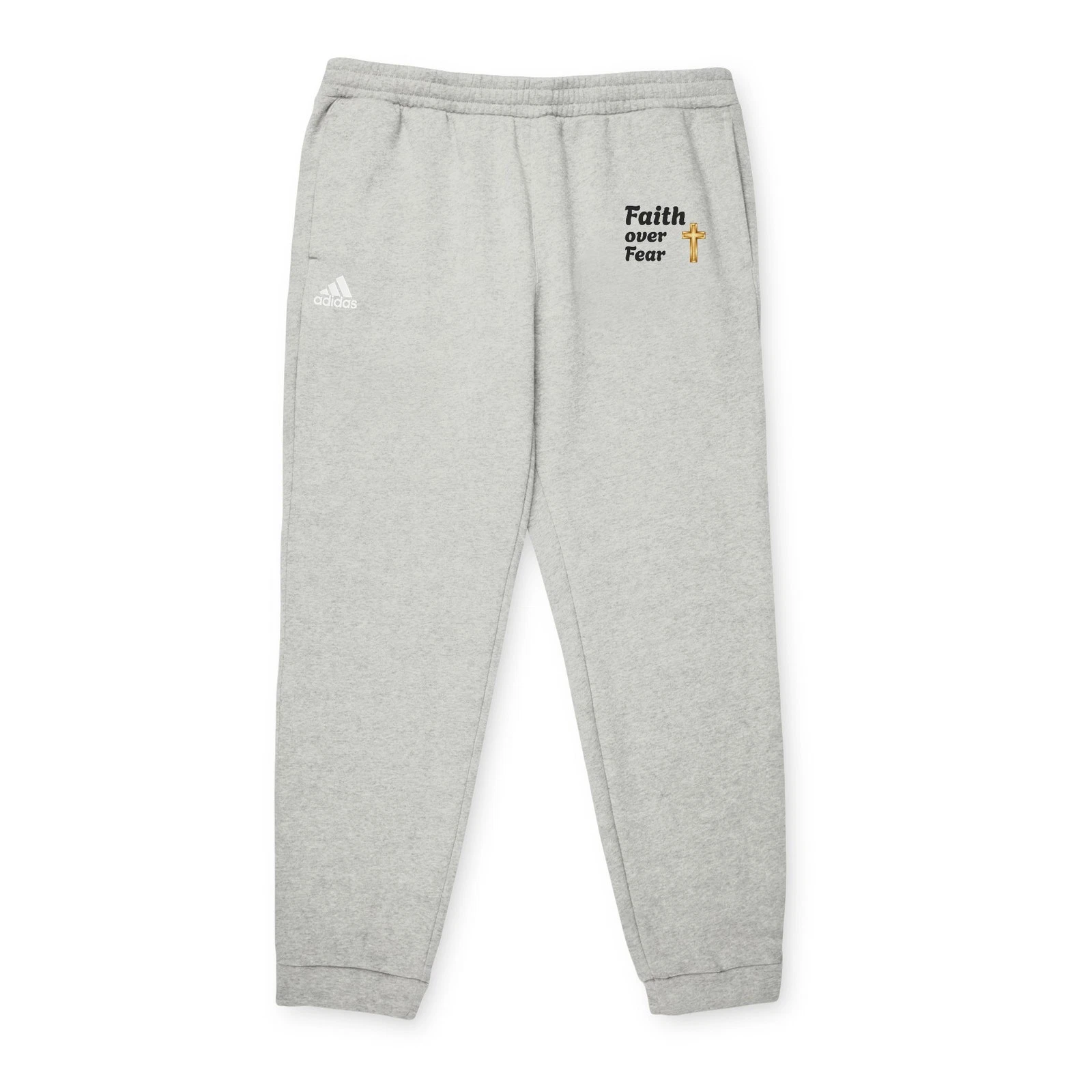 Faith Over Fear Joggers Inspirational Fleece Sweatpants