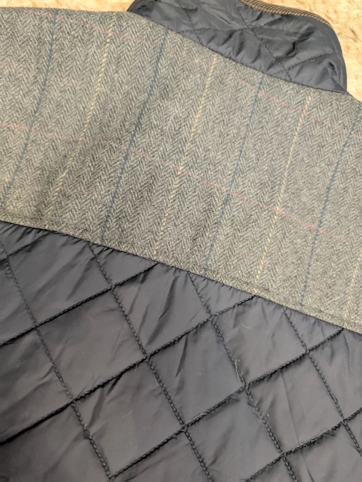 Vince Camuto Azul Rojo Gris Puffer Tweed Informal Exterior Chaleco Para Hombre Talla XL Foto 4 de 4