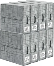  Linen Organizer and Sheet Organizer 8 Piece Set - Gray Pattern