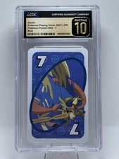 Pristine Zacian Seven Pokemon UNO JAPANESE Card Game Pocket Monsters Back 7 Blue