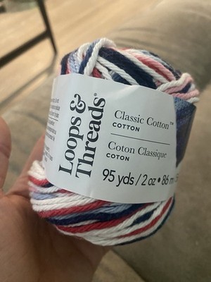 Loops & Threads Classic Cotton Patriot Ombre 100% Cotton Yarn Medium 4 95 yds