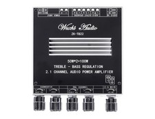 TWS 50W 2 100W BT Amplifier Board with Stereo and Bass Control, DC 9-24V 2.1 ...