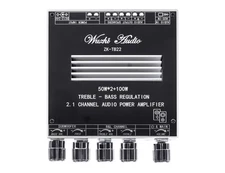 TWS 50W*2+100W BT Amplifier Board with Stereo and Bass Control, DC 9-24V 2.1 ...