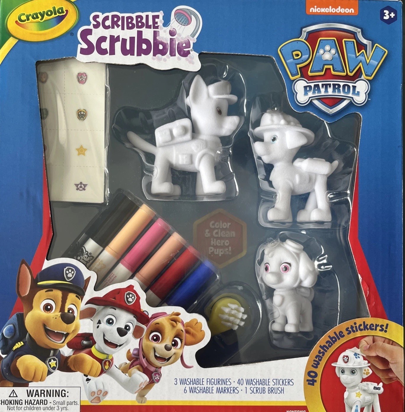 CRAYOLA Scribble Scrubbie Nickelodeon PAW PATROL 3 Paintable