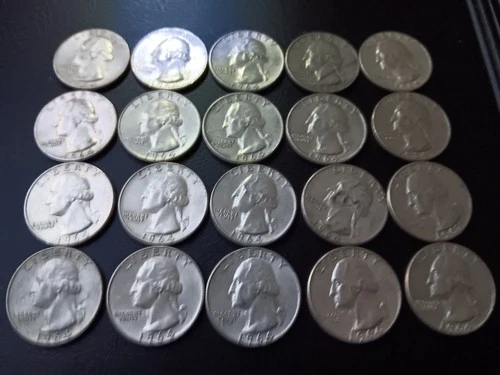 Silver Washington Quarters Lot Of 20