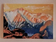 High in the Mountains ACEO Landscape Hand PAINTING Reproduction Leslie Popp