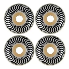 Spitfire Wheels Classics White/Black Skateboard Wheels - 54mm 99a (Set of 4)