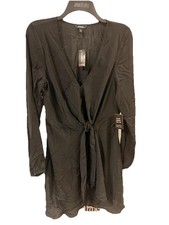 Women’s M Black Express Dress Long Sleeved Vneck