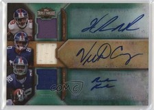 2012 Topps Triple Threads Emerald 11/18 Hakeem Nicks Victor Cruz Auto 00ws
