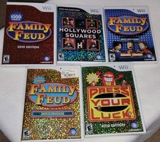 Nintendo Wii Gameshow Games Lot 5 Family Feud Hollywood Squares Press Your Luck