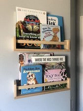 Floating Shelves for Wall, Burlywood Nursery Book Shelves, 15.7 inch Kids