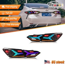 RGB Color Full LED Tail Light W/Sequential animation For Toyota Camry 2018-2024
