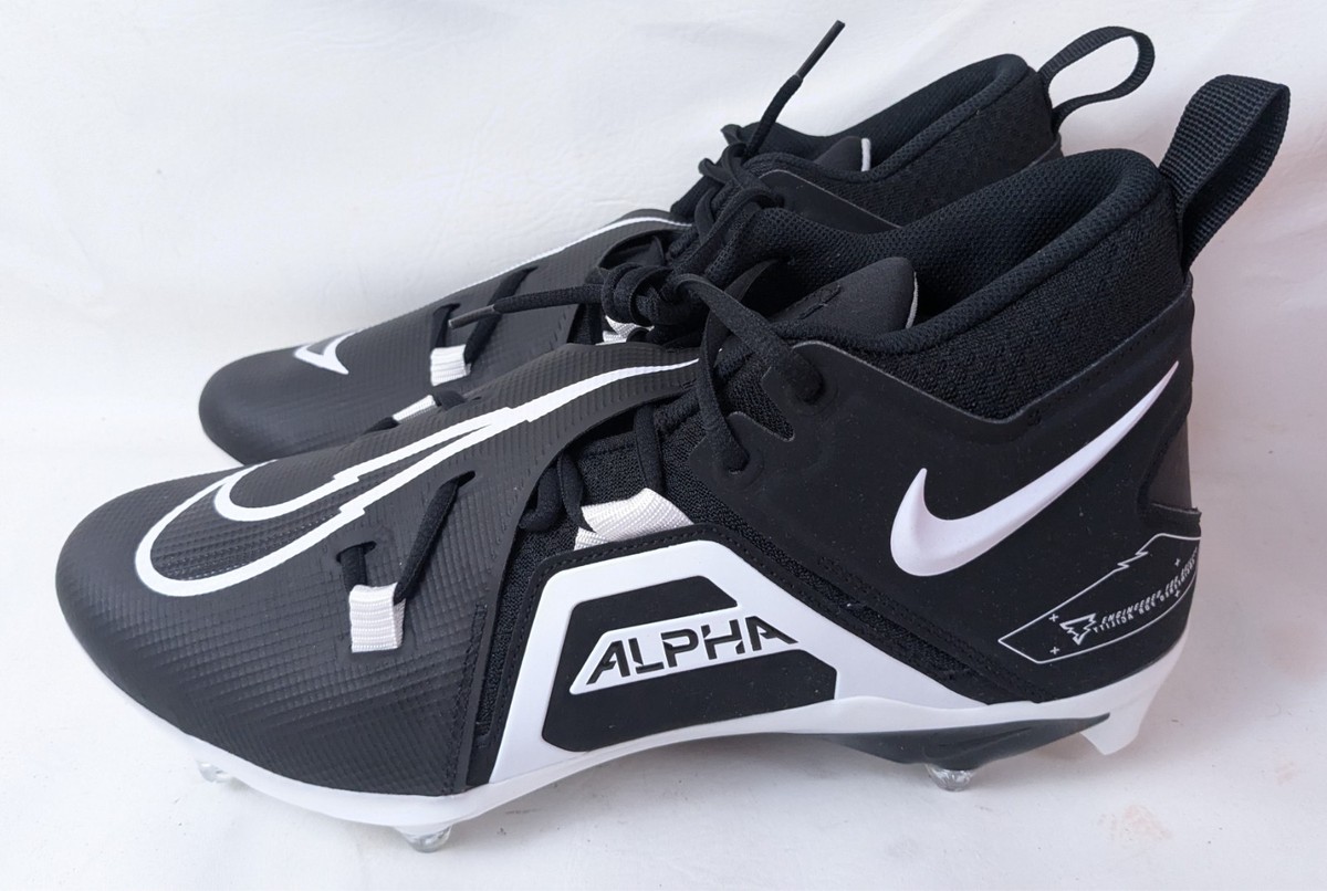 Men\'s Nike Alpha Menace Black Detachable Football Cleats DR5662-001 Sz 12 Wide! Nike Alpha Menace Detachable Football Cleats Black DR5662  main image 3