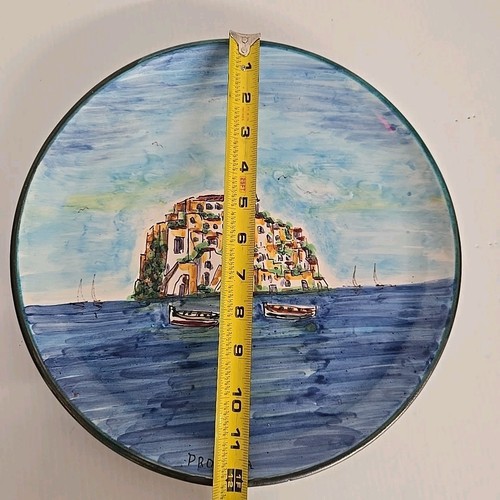 Large Procida Italy Hand Painted Decorative Plate - Picture 3 of 4
