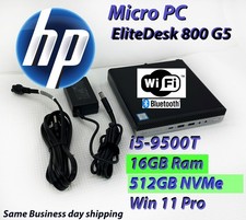 HP EliteDesk 800 G5 Mini, i5-9500T, 16GB, 512GB NVMe SSD, Wi-Fi+ BT, Win 11 Pro