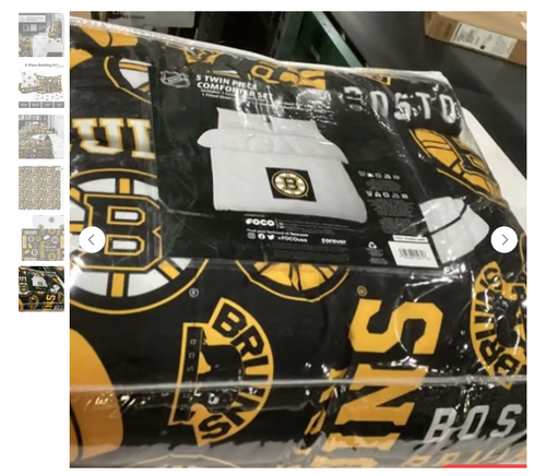 NHL Comforter Set Vegas Knights Red Wings BRUINS PENGUINS Blackhawks Kraken NEW - Afbeelding 28 van 63