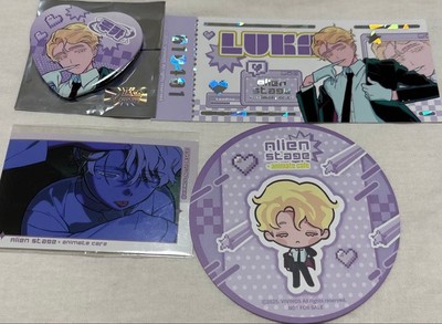 Alien Stage Animate Cafe Luka Heart-Shaped Can Badge Bonus 4 Pieces eBay
