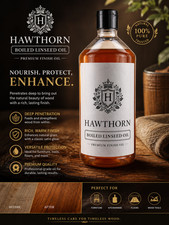 Hawthorn Boiled Linseed Oil 1L Premium Wood Finish Nourish Protect