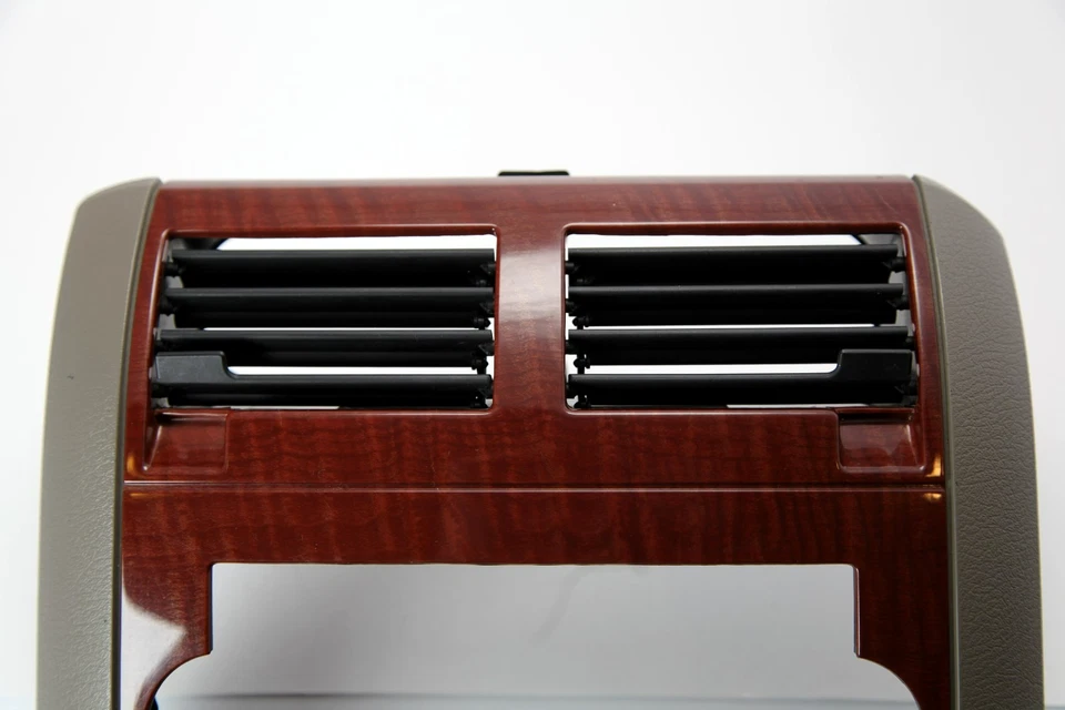 2004 - 2009 Dodge Durango OEM Woodgrain Climate Control Radio Bezel Trim - Image 4 of 4