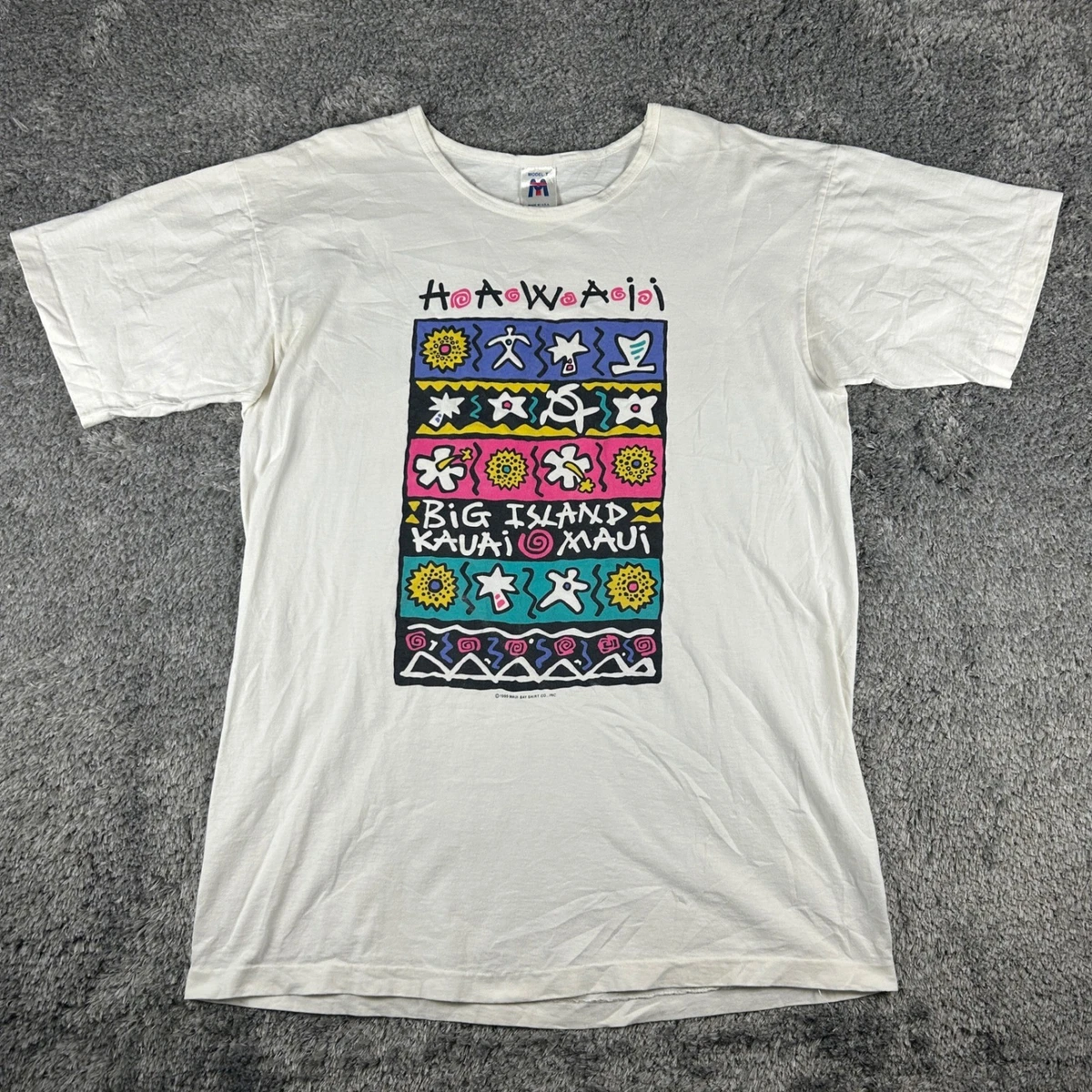 Hawaii Choppers Big Island brown graphic L t shirt