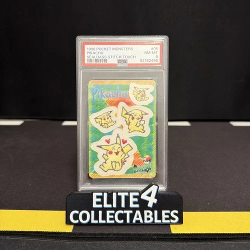 Pokemon Sealdass Stitch Touch - Pikachu #.5  - PSA 8