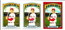 3) 2021 Heritage Rhys Hoskins 2 #19 1 Base +1 Red Refractor /372 +Auto #ROA RHO