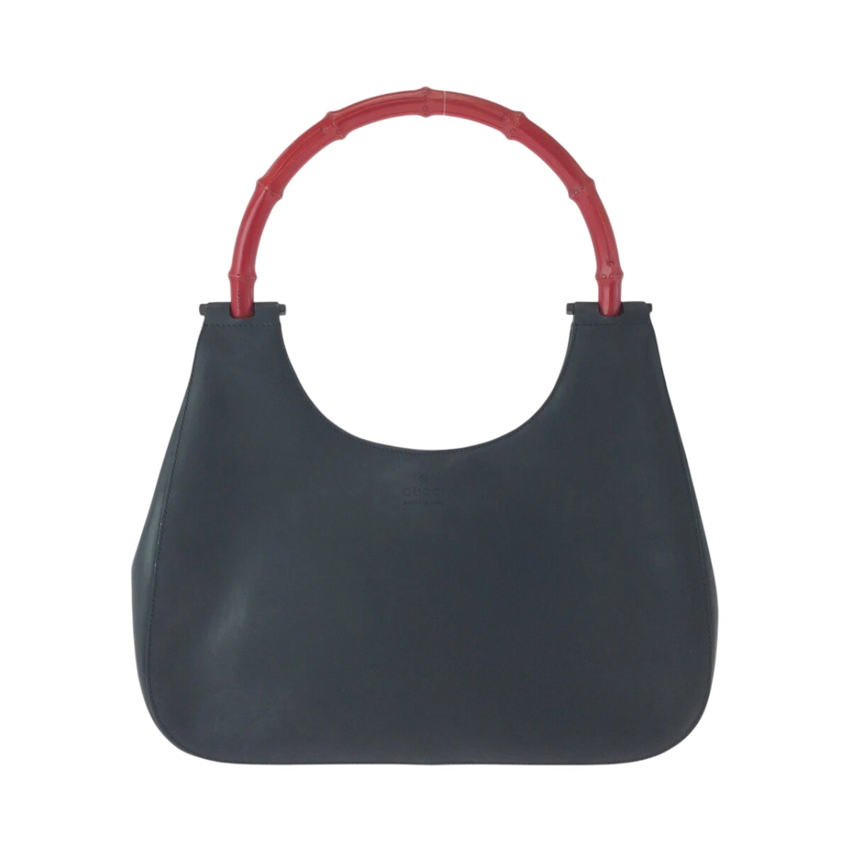 Sac à bandoulière GUCCI Bamboo 001 3709 noir noir rouge argent cuir matériel GG