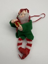 VINTAGE PAPER MACHE SANTA HOLDING GIFT
