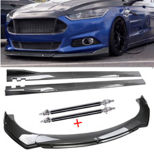 Front Lip Chin Bumper Spoiler Carbon Fiber For Ford Fiesta Stse Body Kit