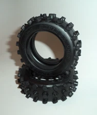 Tamiya 2 Tire Set 1 FRONT PAIR FOR HOT SHOT BOOMERANG & BIG WIG BUGGY 9805110