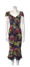 Dolce Gabbana Silk Long Dress Size: US4,IT40