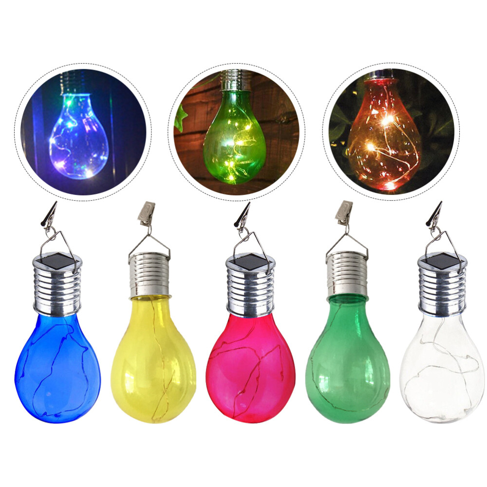 5pcs Hängen LED Licht Hängen Glühbirne Garten LED Licht Wasserdicht Solar Lampe