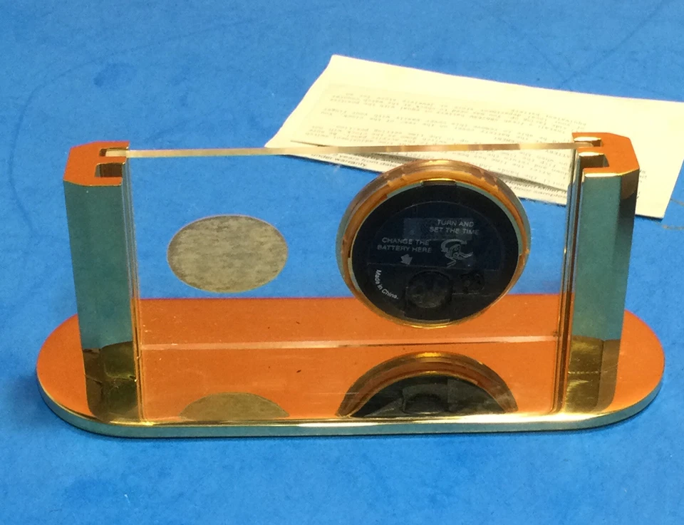 Howard Miller Bismark Solid Brass Clock w/ Business Card Holder 613-582  - Image 4 of 4