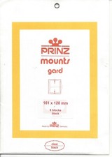 8 Prinz BLACK Mounts 161x120 Small Souvenir Sheets FREE US Shipping w/$60 Order