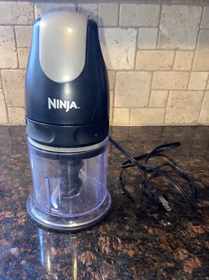 Ninja Express Pro Food Chopper  Processor QB1000 Complete Lid Bowl Tested Works 