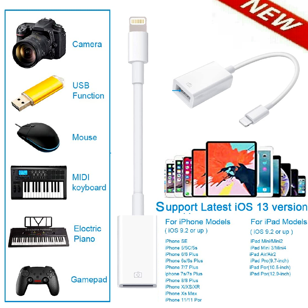 To Usb Otg Otg Cable For Iphone USB To Lightning OTG Adapter For