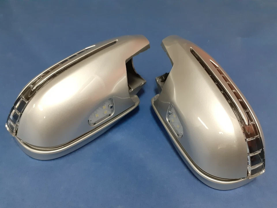 2 支箭头 LED 银门镜罩适用于 1996 - 2004 Mercedes BENZ R170 SLK-CLASS — 第 2/4 张图片