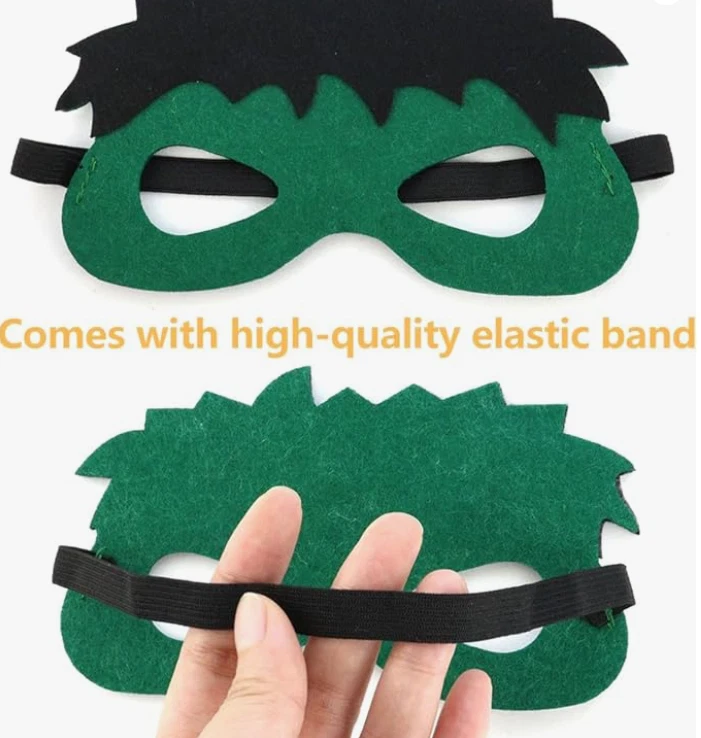 AEVBSOY 5 Pcs Turtles Masks Party Favors Felt and Elastic Superhero Masks 5 Pack - Image 2 of 4